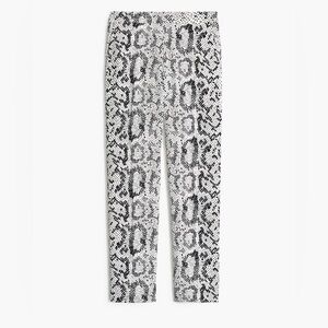 NWT J.Crew Factory Snakeskin Jamie pant with elastic waist, size 10
